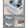 thumbnail image 6 of MR.SIGA Toilet Stool Squat Adult, Bathroom Stool Heavy Duty, Anti Slip Toilet Step for Bathroom, Toddler Step Stool for Kids, White & Grayish Blue, 6 of 6