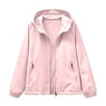 thumbnail image 7 of Thousandth Women's Zip Up Athletic Windbreaker Casual Long Sleeve Lightweight Hooded Jacket Breathable Quick Dry Coat for Running Gym Yoga Workout, 7 of 7