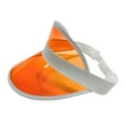 thumbnail image 2 of Nicky Bigs Novelties 12 Pack Orange Tennis Beach Plastic Clear Sun Bingo Dealer Golf Casino Visors, 2 of 4
