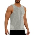 thumbnail image 3 of UVEASISHA Glitter Tank Tops Men Fashion Shiny Sleeveless Party Shirts Sparkly Scoop Neck Workout Tanks Solid Color Stylish Disco Tank Shirt Silver XL, 3 of 8