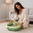 thumbnail image 7 of huayou Open Top High Sided Cat Litter Box, Anti-Splash Large Capacity Kitten Litter Pan, Easy Clean Pet Toilet, for Indoor Small Medium Cats, 7 of 7