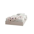 Nexera Paris Platform Bed with Lateral Storage Headboard, White