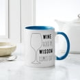 thumbnail image 4 of CafePress - Wine Goes In Wisdom Comes Out - 11 oz Ceramic Mug - Novelty Coffee Tea Cup, 4 of 4