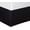 Black, variant on Sheetsnthings Damask Striped 300-Thread-Count, 100% Cotton King Pleated Tailored, 15-Inch Drop, Split Corners Bed Skirt, Navy