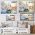 thumbnail image 4 of Designart "Regatta in Watercolor Minimalism II" Sailing Boat Floater Framed Wall Decor, 4 of 7