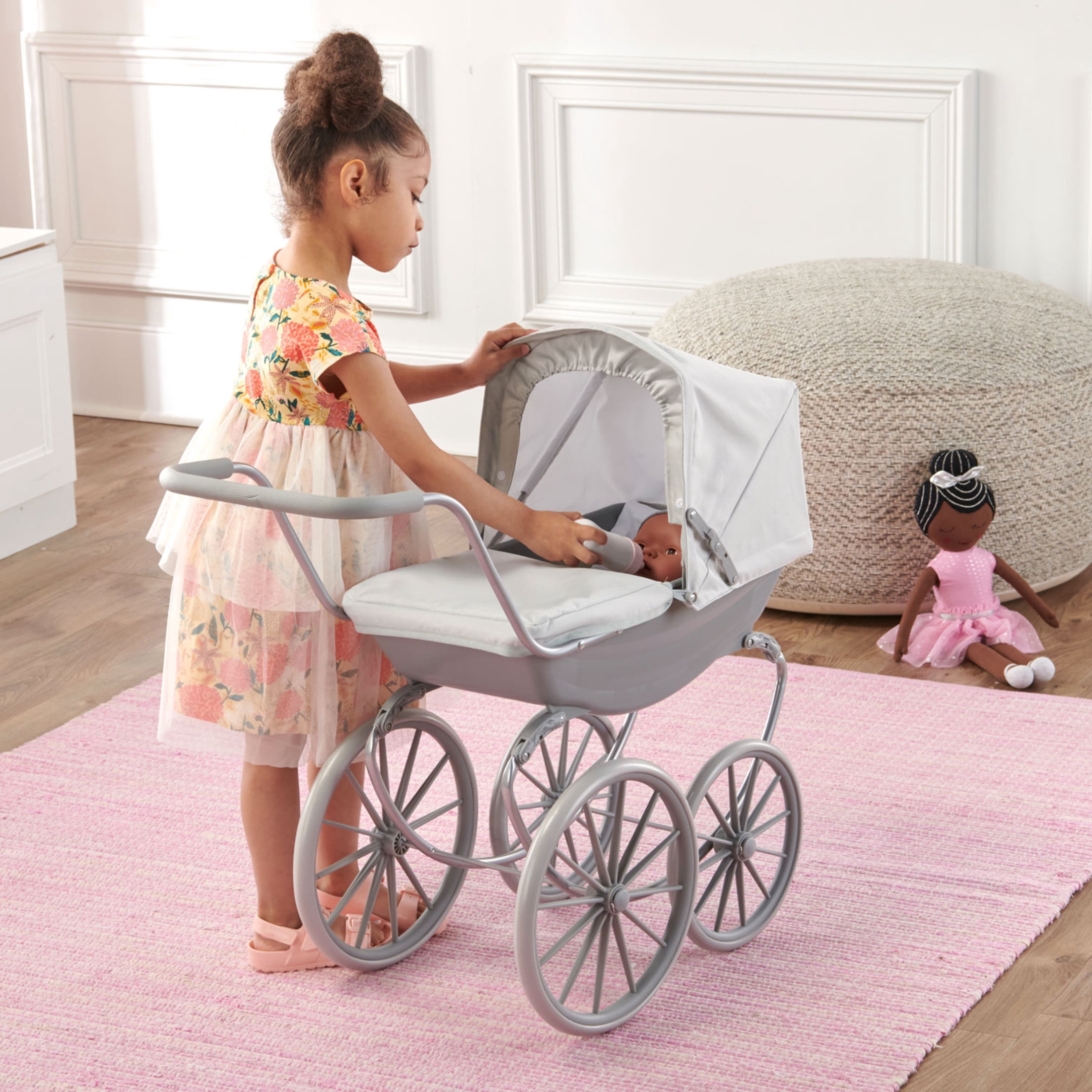 Badger Basket London Doll Pram - Executive Gray