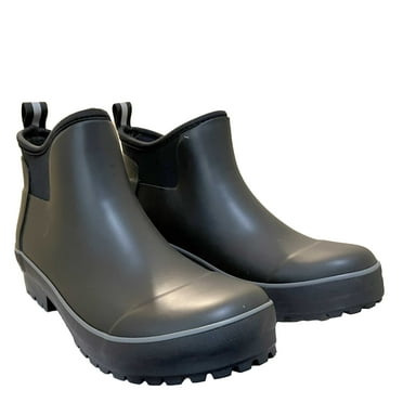 Chooka Ladies Size 9 Insulated Waterproof Ankle Rain Boot, Black, New with Box