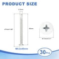 thumbnail image 2 of Uxcell 30Pcs M4.2x45mm White Thick Pan Head Self Tapping Screws for Metal, Silver, 2 of 6