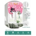 thumbnail image 2 of Pink Snowman Christmas Tie Up Curtains for Windows 54 Inch Length Balloon Curtains Kitchen Adjustable Balloon Window Shade Xmas Tree Ball Winter Snowflake Tie Up Bathroom Curtain Window 42"x54", 2 of 6