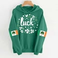 thumbnail image 3 of St Patricks Day Sweatshirt Women Heart Shamrock Shirt Irish Green Hoodies Long Sleeve Drop Shoulder Tops Cute Pullover with Pocket, 3 of 3