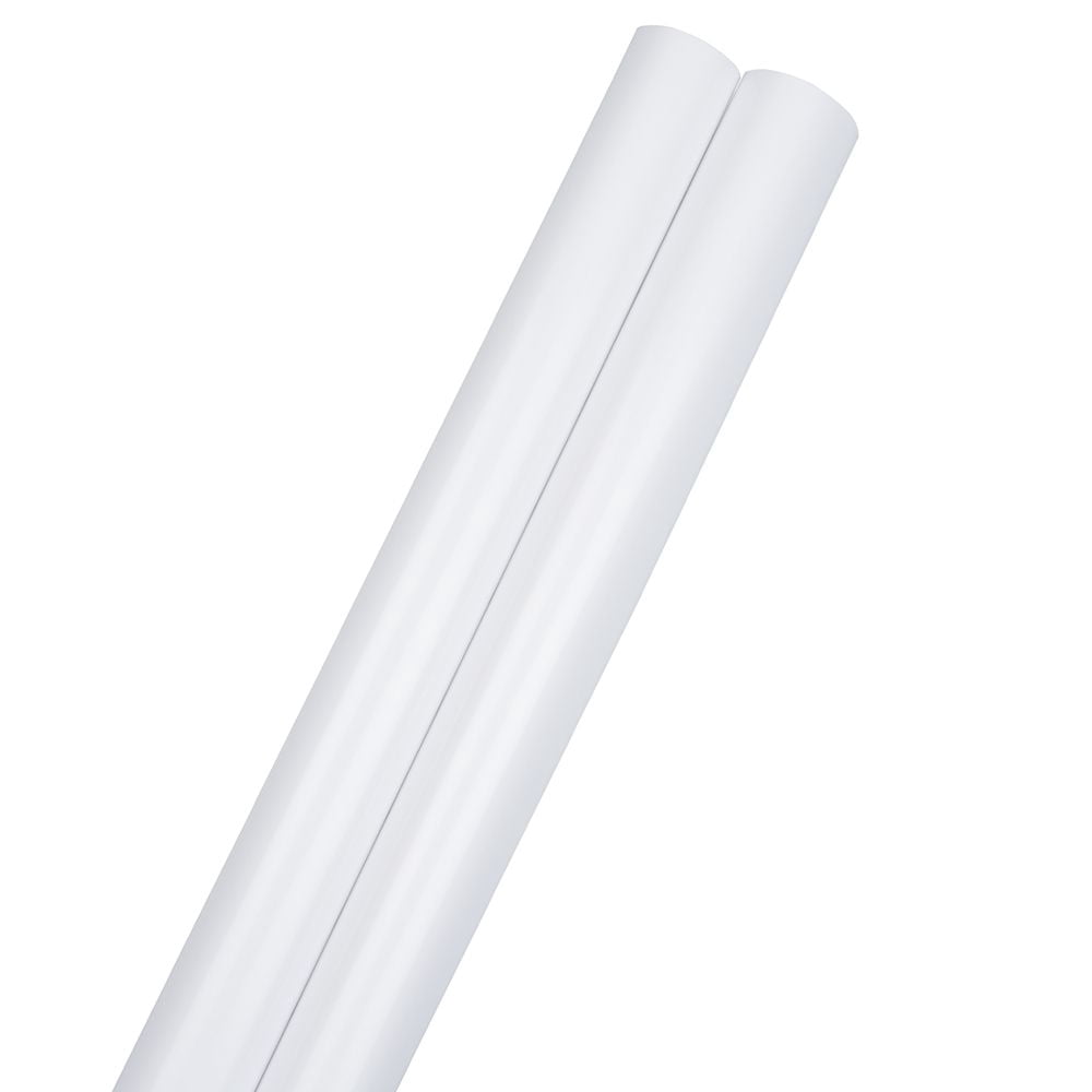 JAM Paper Glossy Wrapping Paper, 25 Sq ft, White, 2 Rolls