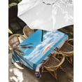 thumbnail image 3 of Outdoor Tablecloth with Umbrella Hole, Summer Beach Coastal Spillproof Waterproof Outdoor Table Cover, Blue Sea Ocean Landscape Hawaii Patio Tablecloths for Party Picnic Camping, Rectangle 60"x102", 3 of 9