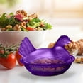 thumbnail image 5 of chaungfeng Chicken Plastic Candy Dish with Lid, Rural Candy Jar Snack Bowl Cookie Jar Hen Shape Easter Candy Buffet Jars Kitchen Storage Jar - 4.7"x3.2"x3.1" - Purple, 5 of 6