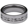 thumbnail image 4 of Fishbone Tungsten Carbide Ring, 4 of 9