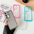 thumbnail image 2 of Clear Case for Samsung Galaxy S21 Ultra 5G,Soft Silicone Bumper Protective Transparent Shockproof Slim Phone Case Cover for Galaxy S21 Ultra - Pink, 2 of 5