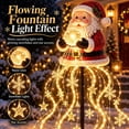 thumbnail image 4 of Liaiai Magic Fountain - Flowing Snowflake LED Christmas Garden Light, Solar Powered Outdoor Yard Decor with Stars Warm Glow Garden Stake for Christmas Holiday Decoration,Santa, 4 of 9