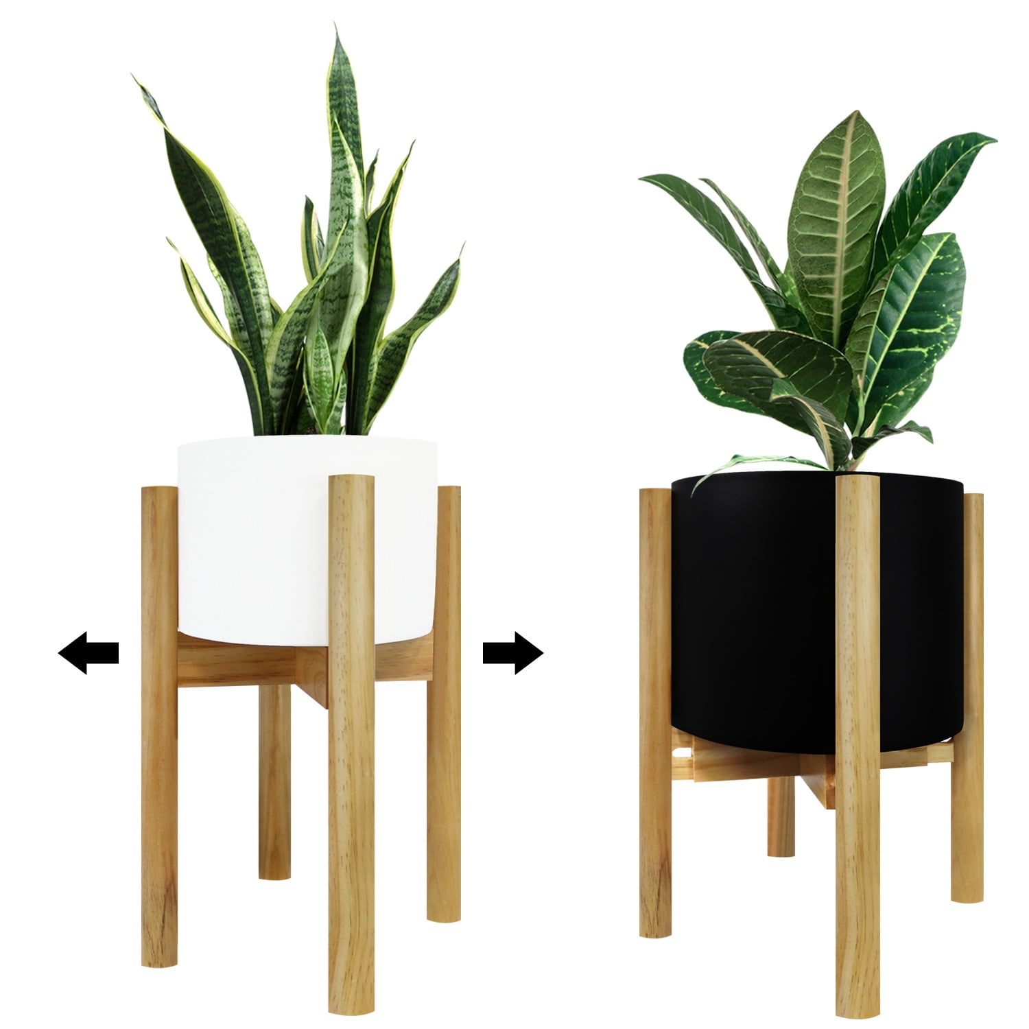 Blue Donuts Mid Century Plant Stands for Indoor Plants