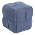 thumbnail image 3 of Taburete otomano con almohadillas inferiores silenciosas, elegante protección para el suelo de madera, asiento y pie de silla azul claro, 3 of 9