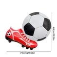 thumbnail image 2 of World Cup 2026 Soccer Themed Party Decoration Set, Soccer Balloons and Shoe Inflatable Models, Sports Game Day Photo Props, Festive Soccer Meet and Birthday Party Decor, 29.5*18.9in, Red, 2 of 6