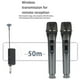 thumbnail image 5 of Wireless Microphone 2 Channels UHF Fixed Frequency Handheld Mic Micphone for Party Professional Show Meeting, 5 of 5