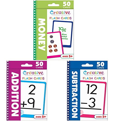 creative teaching materials set of 3 flash cards money