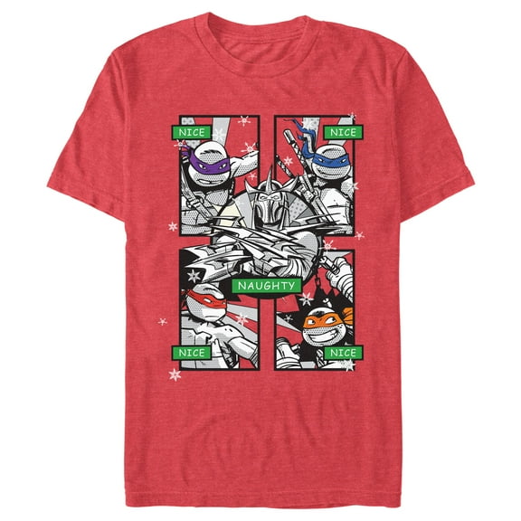 Men's Teenage Mutant Ninja Turtles Comic Book Portraits  Graphic Tee Red Heather 3X Large