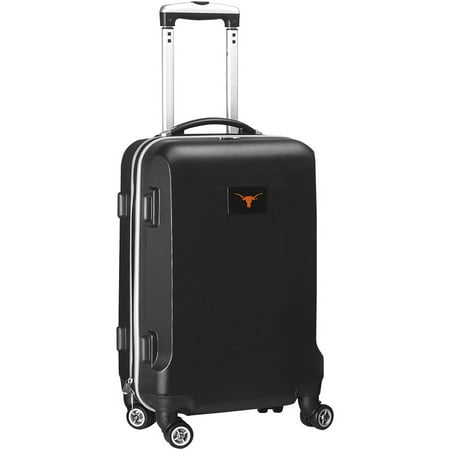 NCAA Texas Longhorns Black Hardcase Spinner Carry On Suitcase