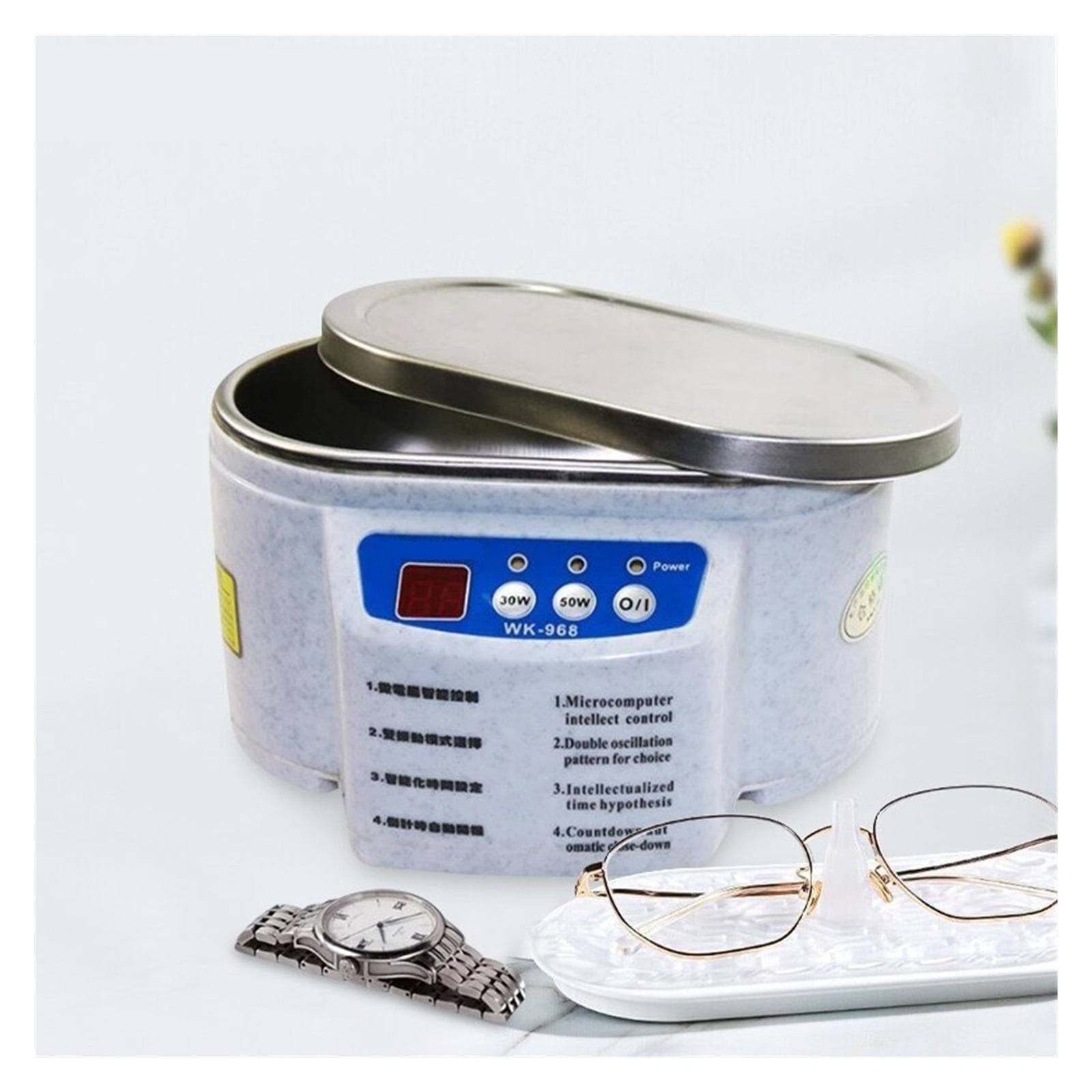 30/50W Digital Ultrasonic Cleaner Sonicator Bath Vibration Ultrasonic Jewelry Parts Glasses Circuit Board Watch Cleaning Machine