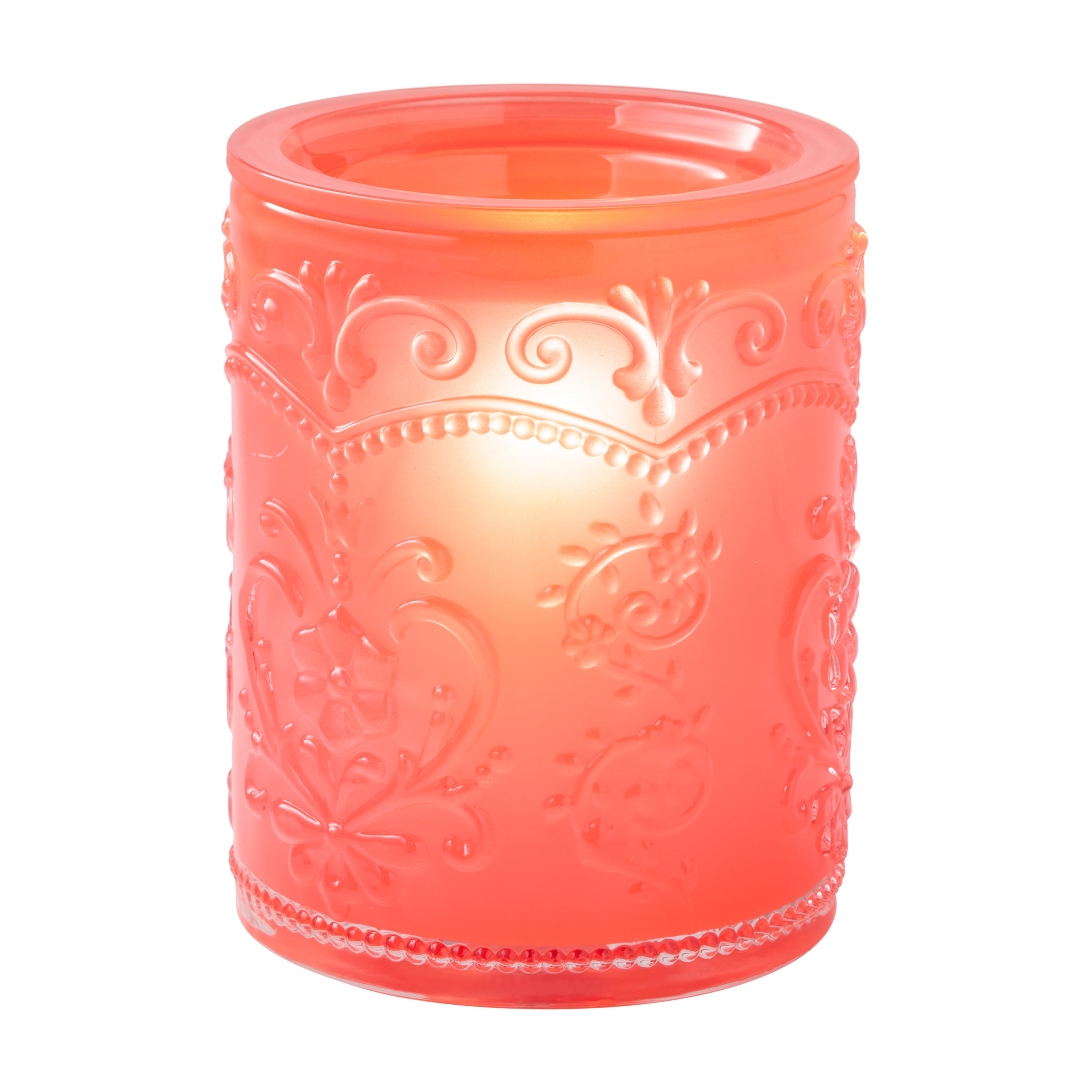 The Pioneer Woman Amelia Embossed Full Size Fragrance Warmer, Coral