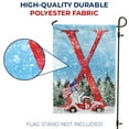 thumbnail image 2 of America Forever Winter Monogram Letter X Winter Snowman Garden Flag, Vertical Double Sided 12.5 x 18 inches Merry Christmas Happy Holiday Seasonal Flags for Outdoor, Yard Porch, Patriotic Snowman, 2 of 3