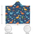 thumbnail image 3 of Wearable Blanket,Blue Dinosaurs with Clouds and Text Hooded Wearable Flannel Blanket for Adults & Teens,Winter Poncho Shawl Wrap Cape Cozy Anti-Pill,50"x60", 3 of 5