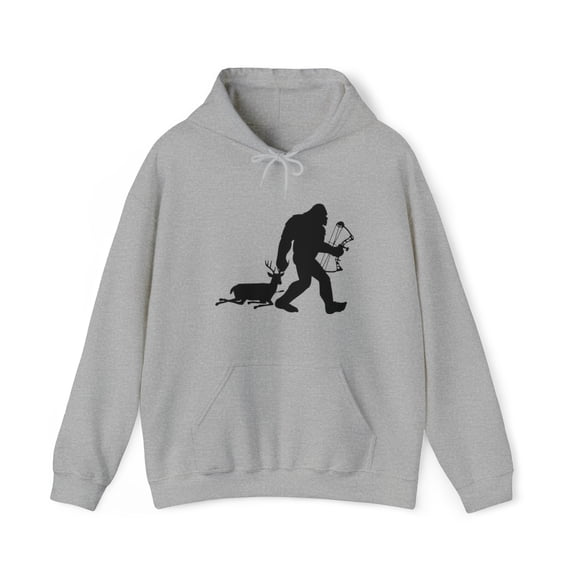Big Foot Deer Bow Hunting Hooded Sweatshirt