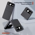 thumbnail image 6 of Aramid Fiber Case for Samsung Galaxy Z Flip 4 Case Aramid Fiber Thin Fit Slim Minimalist 6 FT Military Grade Drop Protection Case with Wireless Charging, Black, 6 of 6