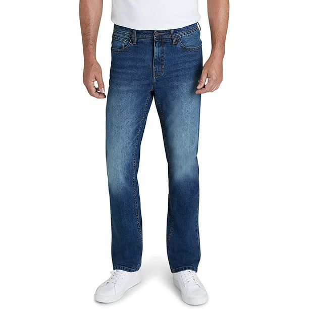 IZOD Men's Jeans - Comfort Stretch Denim Straight Leg Relaxed Fit Jeans ...