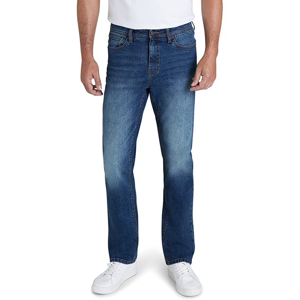 IZOD Men's Jeans Comfort Stretch Denim Straight Leg Relaxed Fit Jeans