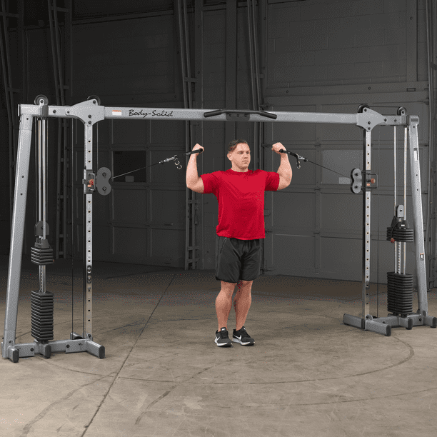 Body-Solid Deluxe Cable Crossover Home Gym Workout Station