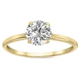 thumbnail image 3 of SZUL Women's Lab Grown 1 Carat Diamond Solitaire Ring in 14K Yellow Gold (F-G Color, VVS1-VVS2 Clarity), 3 of 7