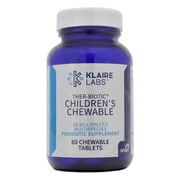Klaire Labs Ther-Biotic Children's Chewable Probiotic - 25b CFU Lactobacillus + Bifidobacterium Probiotics for Kids - GI + Immune Support, Cherry Flavor - Hypoallergenic, Dairy-Free (60 Tablets)