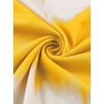 thumbnail image 4 of Innerwin Tunique Robes Manches Courtes Femmes Midi Robe Plage Cravate Teinture Robe de Soleil en Vrac Jaune M, 4 of 7