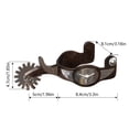 thumbnail image 5 of Stainless Steel Horse Spurs With Rotating Rowel Gentle Guidance Western Styles, 5 of 7