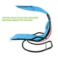 thumbnail image 6 of Geniqua Corp Steel Built-in Pillow and Removable Canopy Curved Chaise Lounge Chair, Black, 6 of 8