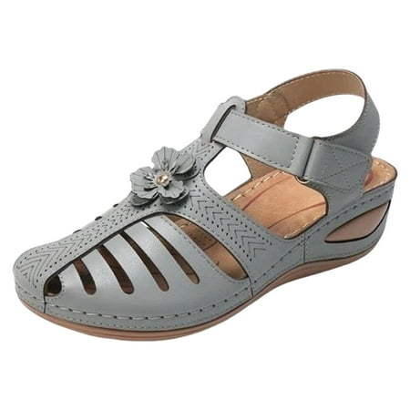 

MEGAWHEELS Wedge Sandals for Women Comfortable Summer Athletic Flat Shoes