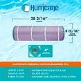thumbnail image 3 of Hurricane 4 Pack HF8417-01P Platinum Purple Pool Filter Cartridge Replacement, 3 of 7