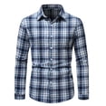 thumbnail image 5 of Purcolt Mens Flannel Plaid Shirts Vintage Casual Collared Button Down Long Sleeve Shirts Comfort Fall Winter Coat Jackets for Business Work Office, 5 of 9