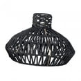 thumbnail image 3 of Lámpara colgante, pantalla de cuerda tejida, cuerda de papel, accesorios de iluminación DIY, cubierta de linterna de techo, pantalla para sala de esta negro, 3 of 8