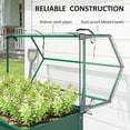 thumbnail image 6 of Outsunny Raised Garden Bed with Greenhouse Cover, Elevated Garden Box with Legs and Drainage Hole for Vegetables, Green, 6 of 9