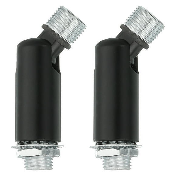 Adaptador para techo inclinado Uxcell, adaptador de accesorio de luz de techo inclinado de rosca fina M10 de 180 grados, negro, 2 piezas