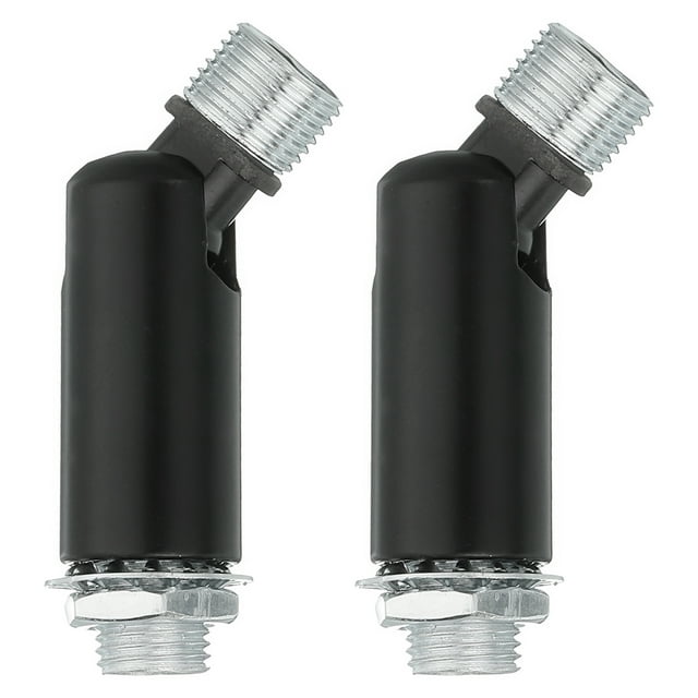 Adaptador para techo inclinado Uxcell, adaptador de accesorio de luz de techo inclinado de rosca fina M10 de 180 grados, negro, 2 piezas