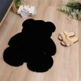 thumbnail image 4 of Bear Rugs Bear Shaped Area Rug, Cute Soft Fluffy Faux Fur Rug Fuzzy Shaggy Rug Carpet for Kids Teen Girls Room Floor Sofa Living Room[Black], 4 of 9