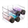 thumbnail image 4 of 2-Pack Stackable Plastic Water Bottle Organizer Racks - Space-Saving Storage Solution for Kitchen Pantry, Cabinet, Refrigerator - Holds 3 Bottles Each - Ideal for Reusable, Wine, Soda Bottles - Food, 4 of 6